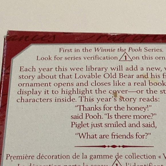 Hallmark Winnie the Pooh Keepsake ornament. A visit from Piglet - Picture 3 of 10